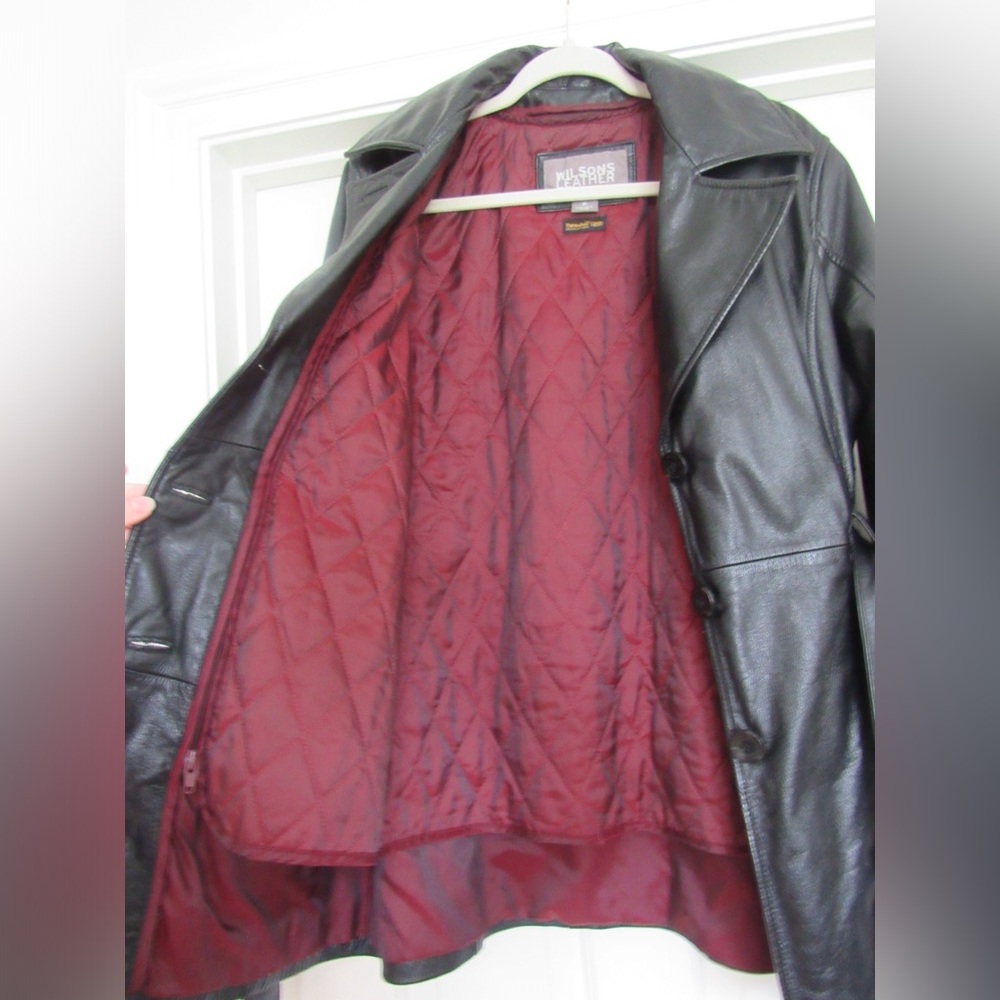 Vintage Wilson’s Leather Trench Coat - Picture 10 of 16
